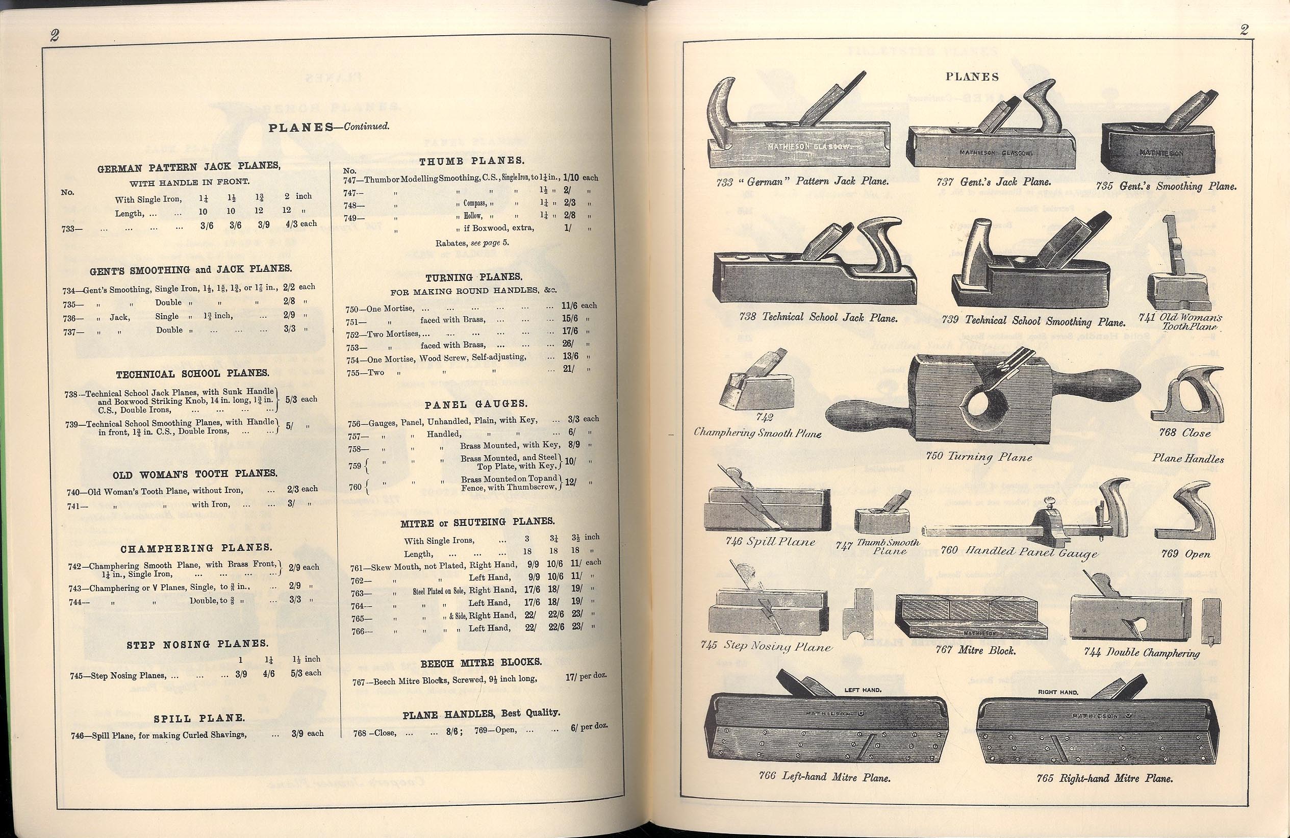 Trade Catalogues, Mathieson's of Glasgow, Woodworking ...