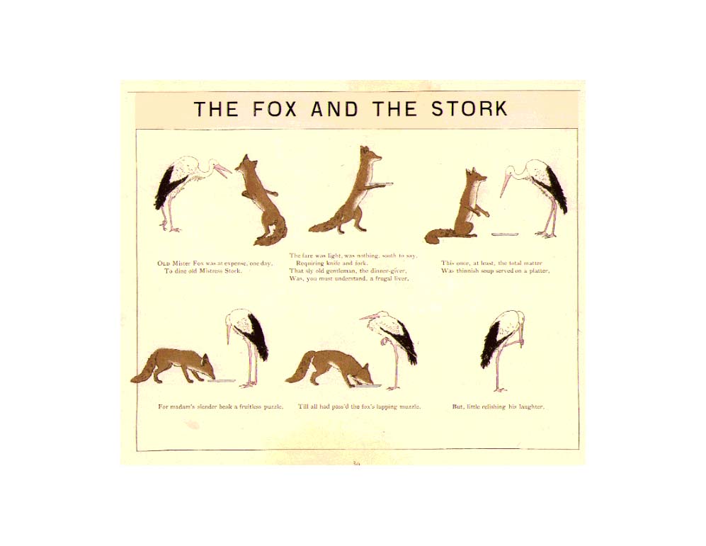 Fox And The Stork Aesop Fables