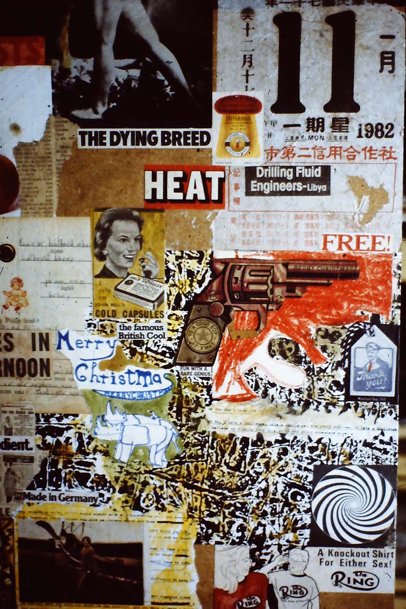 NIGEL HENDERSON, Collage Screens at his studio 1983