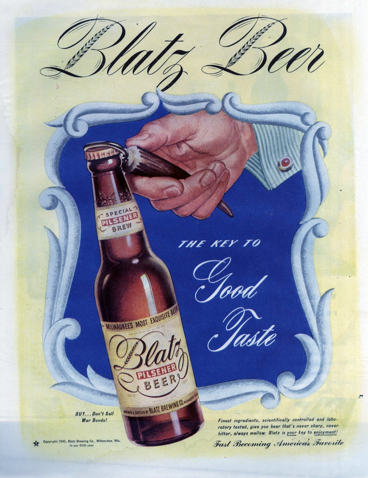 Drinks Menu, Blatz Beer